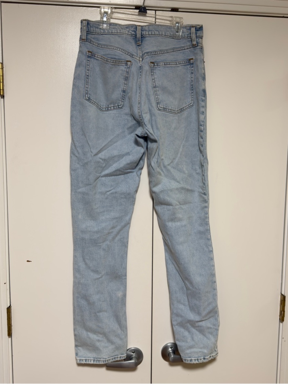 Abercrombie & Fitch Light Blue Straight Leg Jeans - Picture 3 of 4